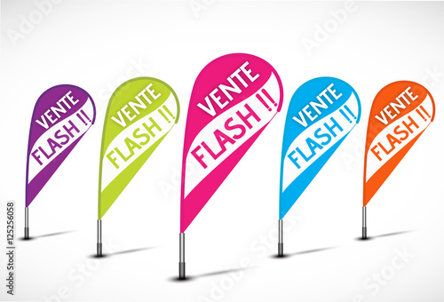 bannières flottantes multicolores : VENTE FLASH
