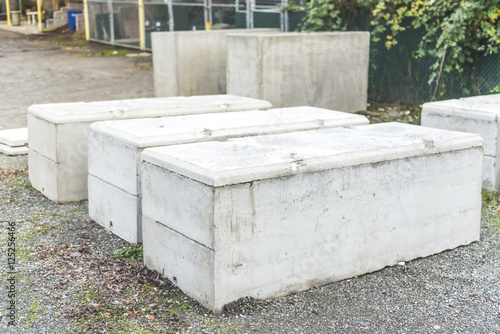 concrete coffin on the ground.