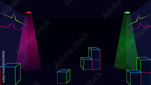 empty laser tag laser game arena