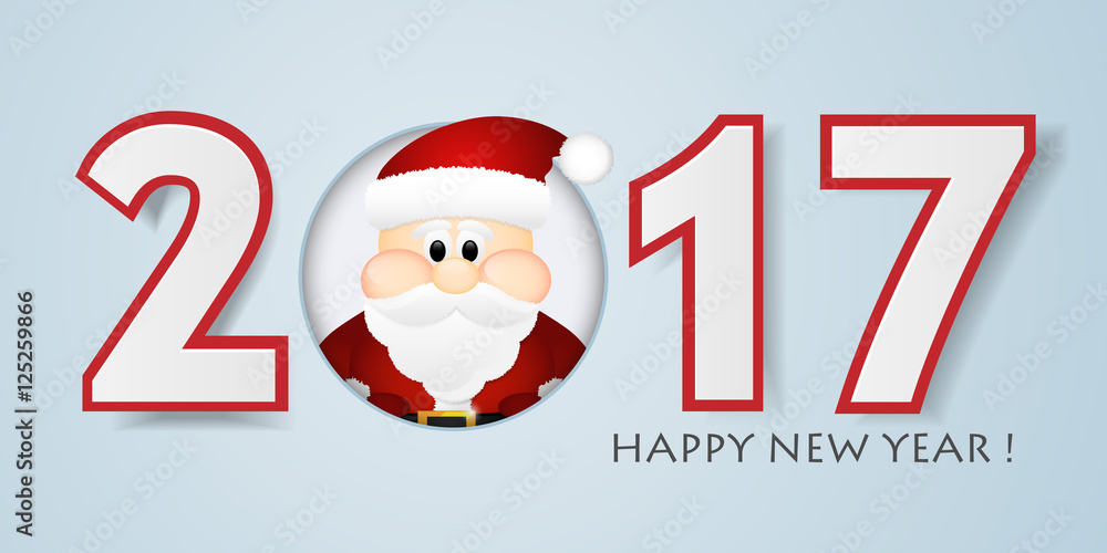 Happy New Year background with Santa Claus. Vector illustration. Happy New Year background with Santa Claus. Vector illustration.
