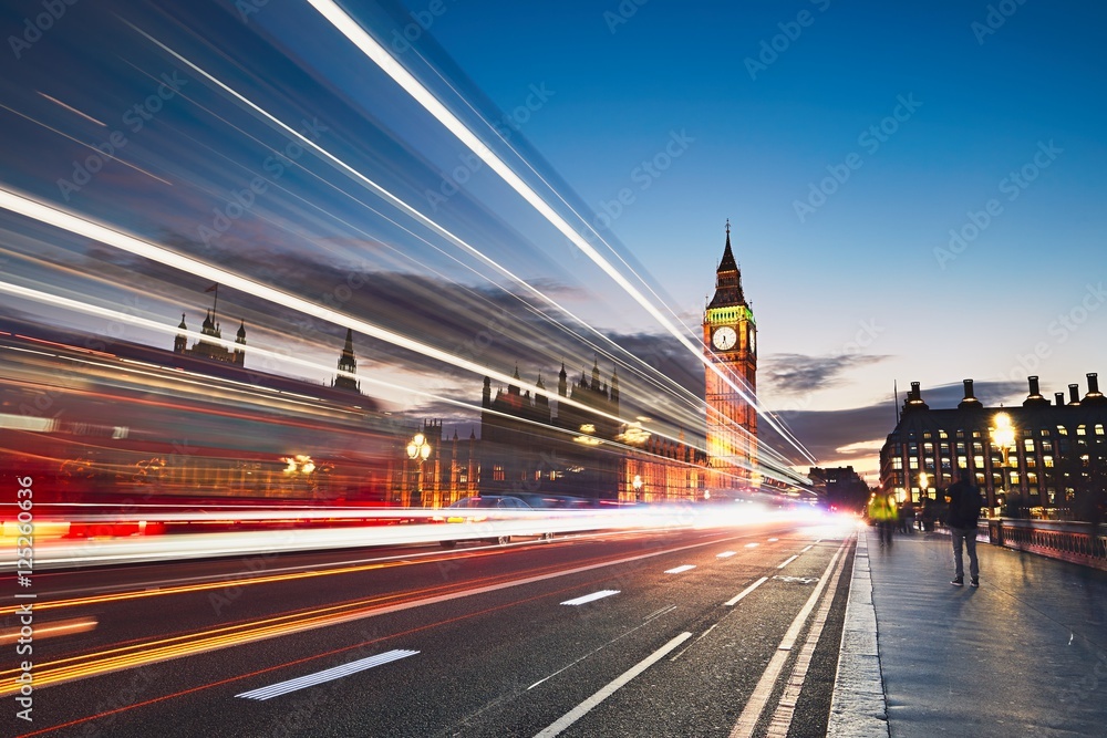 Fototapeta premium Westminster bridge at the dusk