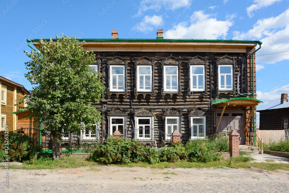 Tomsk, an ancient wooden house Tomsk, an ancient wooden house
