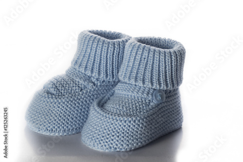 Fotótapéta Zapatos de bebé azul