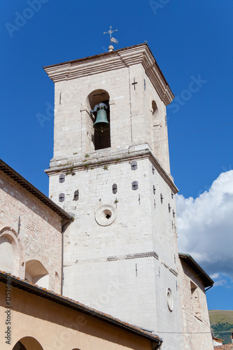 Norcia, Italy - August 17, 2014: Norcia's Cathedral of San Bened