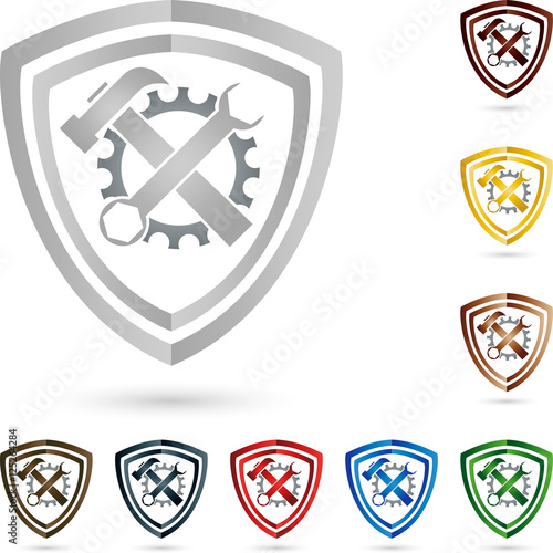 Wappen, Werkzeug, Schlosser, Logo