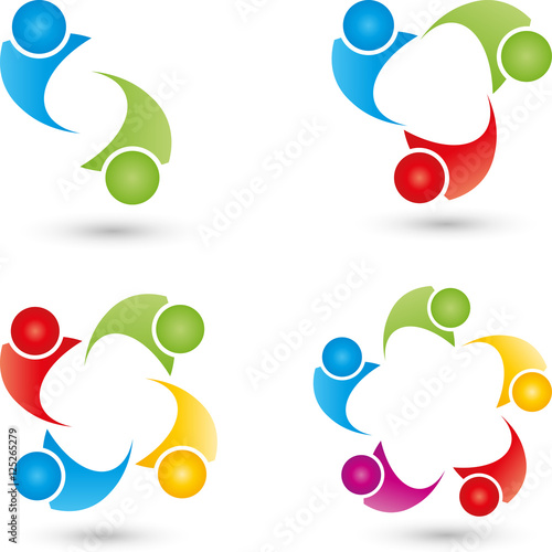 Menschen, Gruppe, Team, Logo