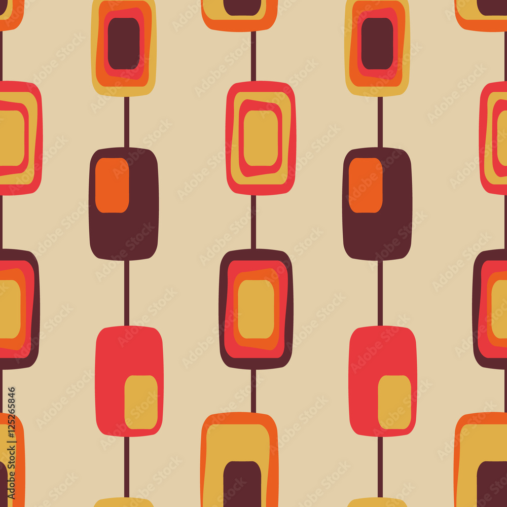 Retro textile pattern, Seamless geometric background inspired by the style of 60s Retro textile pattern, Seamless geometric background inspired by the style of 60s