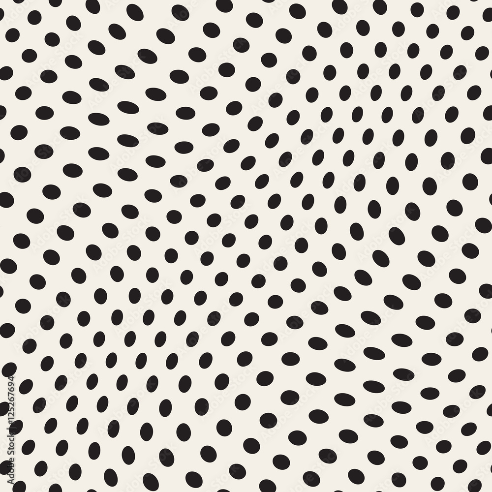Vector Seamless Irregular Polka Dots Distorted Pattern Vector Seamless Irregular Polka Dots Distorted Pattern