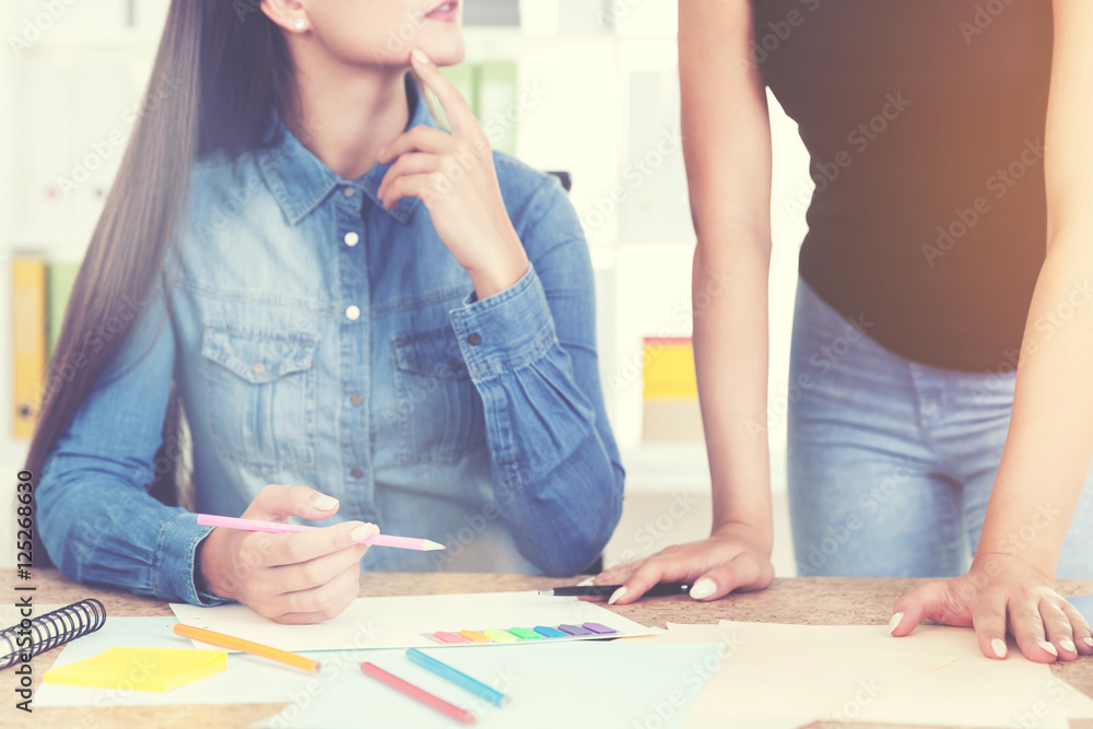 Young painter and her mentor