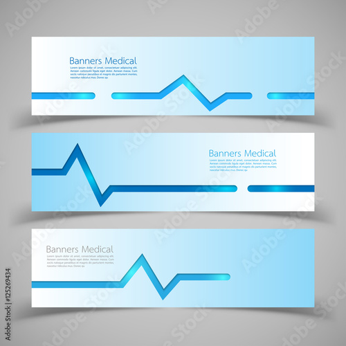 Set of Medical Banners vector illustration. EPS 10.