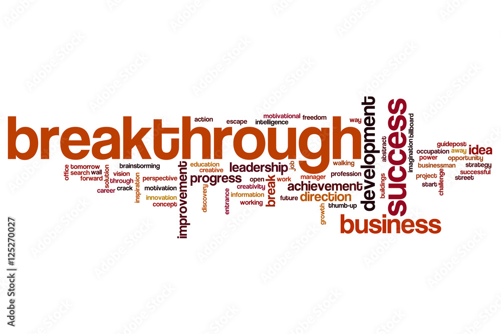 Fototapeta premium Breakthrough word cloud