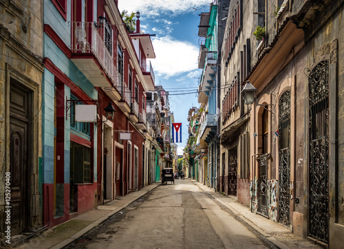 Old Havana downtown Street - Havana, Cuba © diegograndi