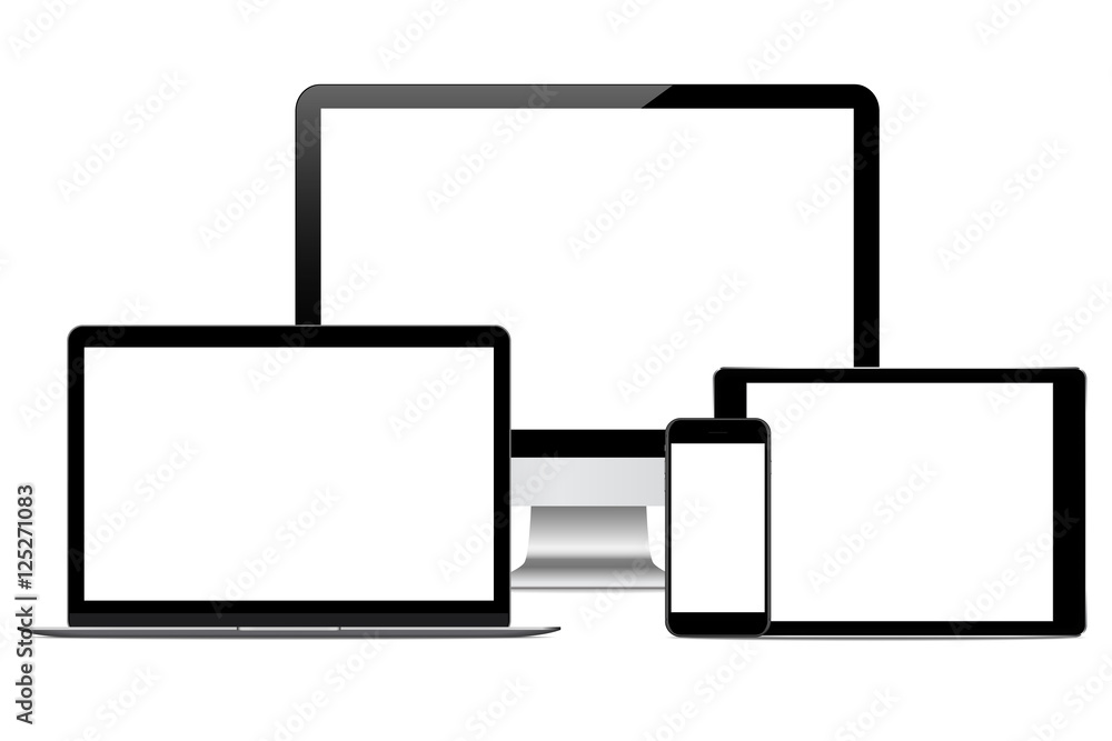 modern technology device vector drawing on white background modern technology device vector drawing on white background