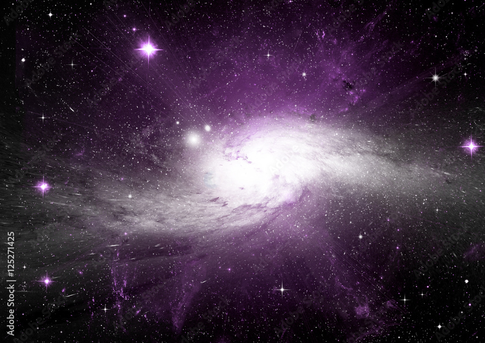 Naklejka premium Stars, dust and gas nebula in a far galaxy