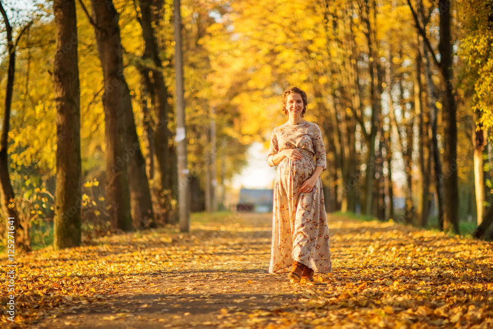 Pregnant female in autumn Pregnant female in autumn
