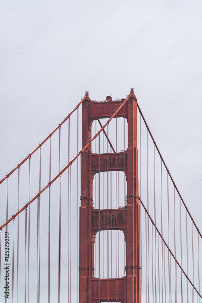 Golden gate in the morning with fog as usually,San Francisco,California,usa. Golden gate in the morning with fog as usually,San Francisco,California,usa.
