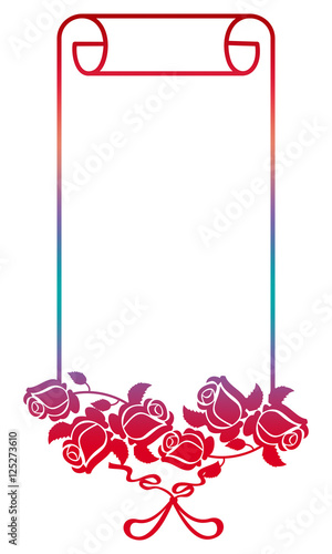 Beautiful vertical banner with roses.