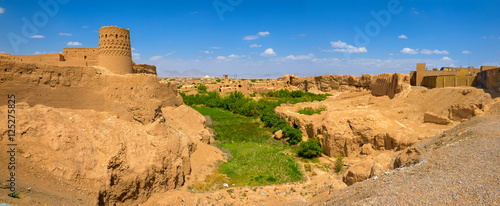 old clay fortress over the city of Meybod in Iran