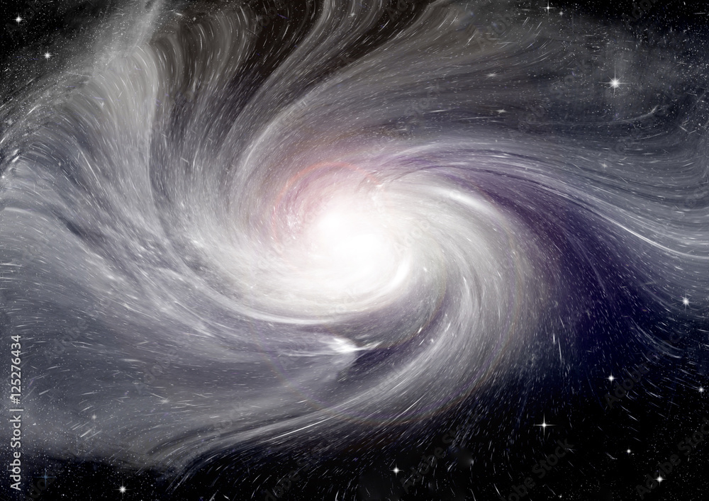 Naklejka premium Stars, dust and gas nebula in a far galaxy