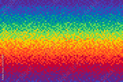Pixel rainbow background Seamless pattern