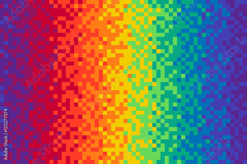 Pixel rainbow background Seamless pattern