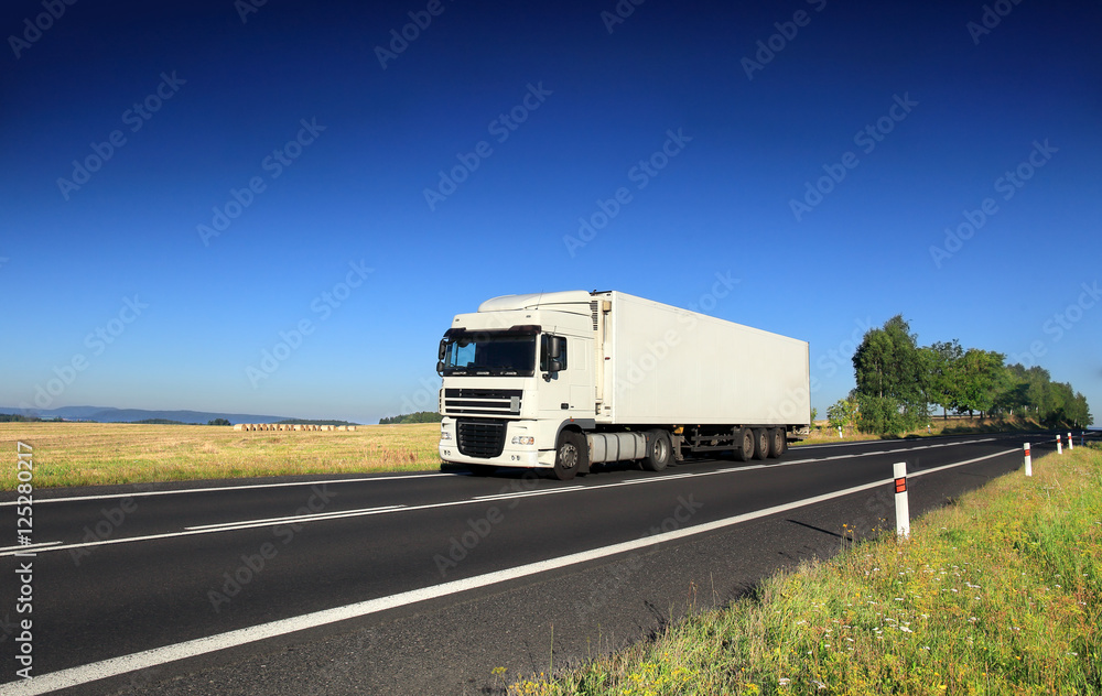 Truck on the road