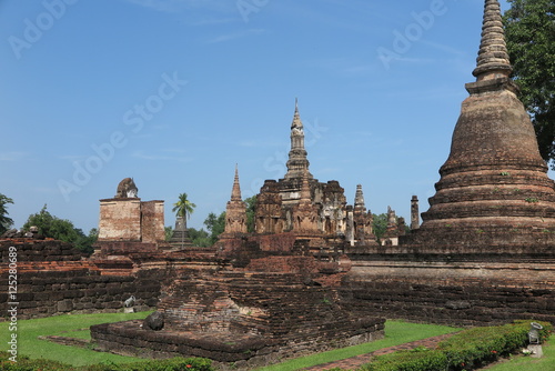 Sukhothai historical park  Wat Mahathat  Unesco world heritage  Sukhothai Thailand