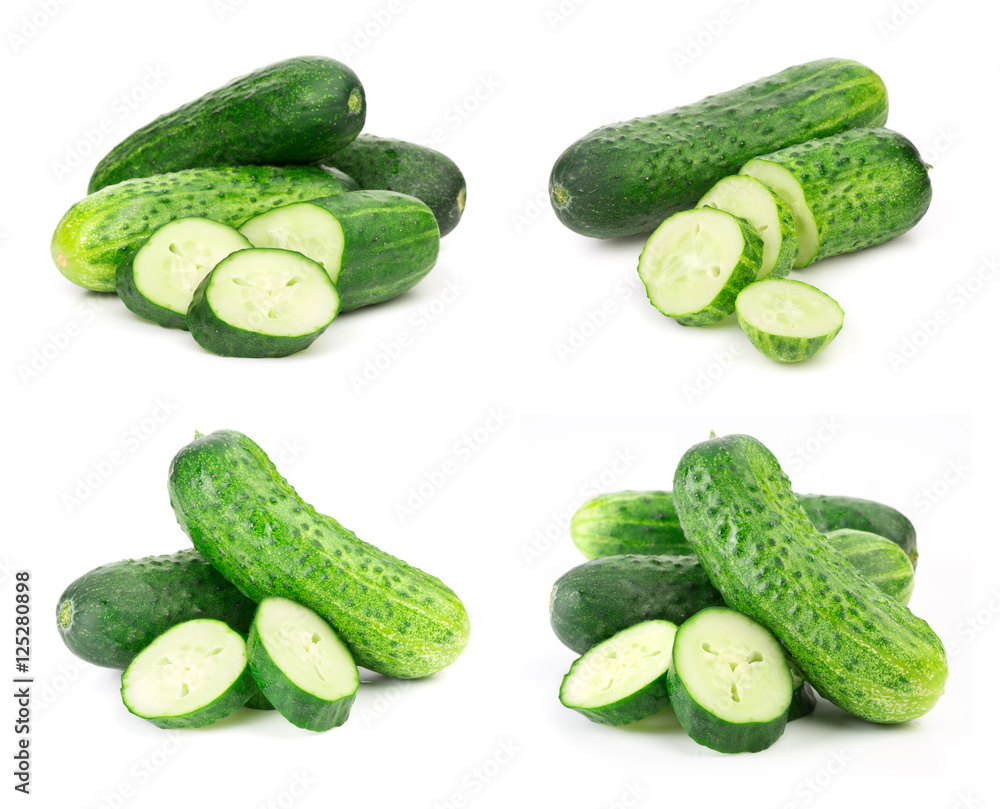 Cucumber isolated on white Cucumber isolated on white