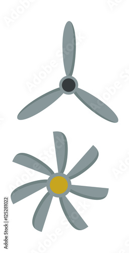 Propeller fan vector illustration.
