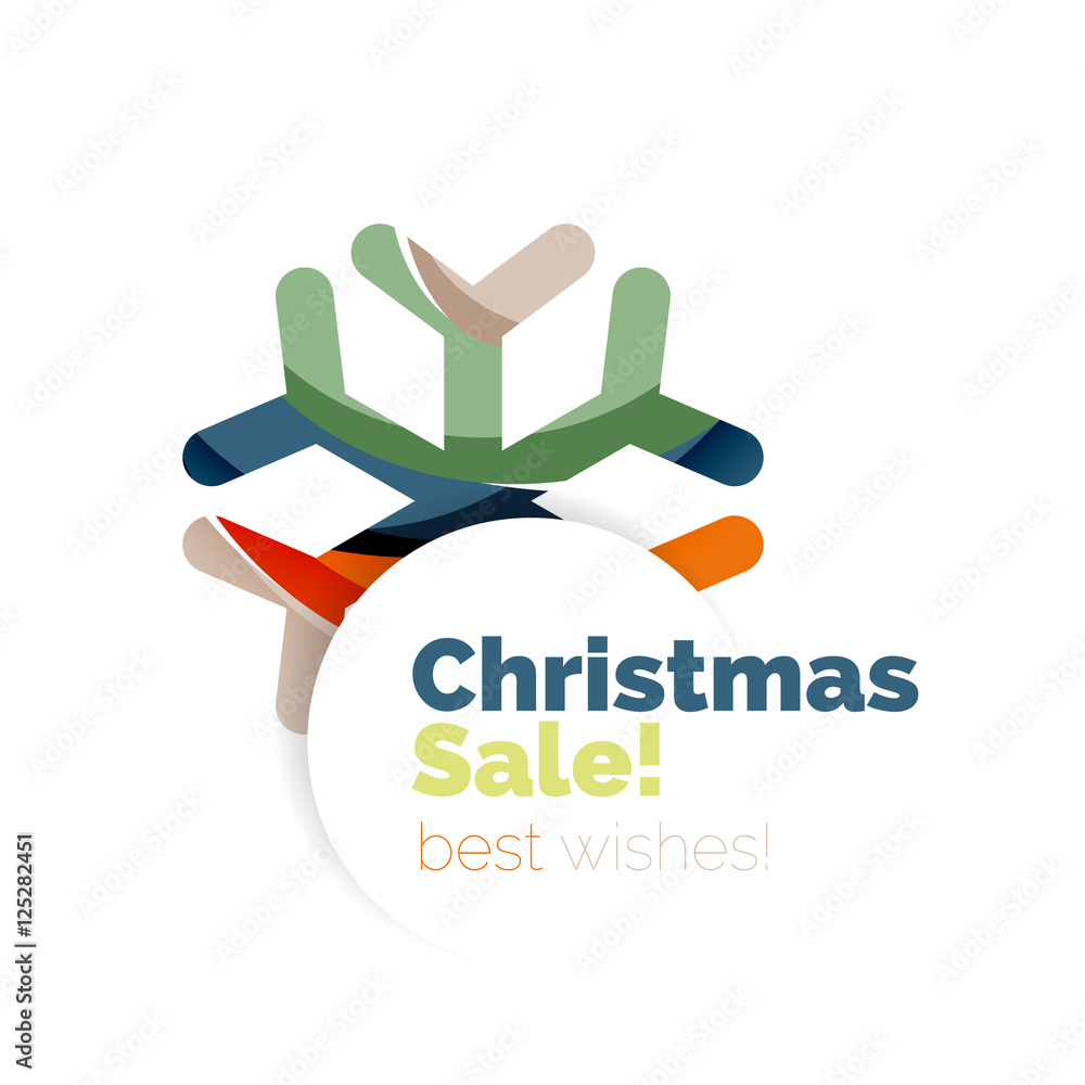 Fototapeta premium Christmas and New Year geometric banner with text