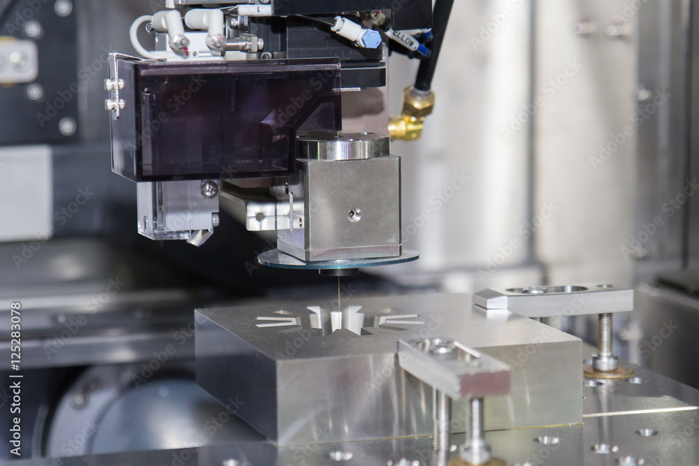 High precision CNC wire cut machine working High precision CNC wire cut machine working