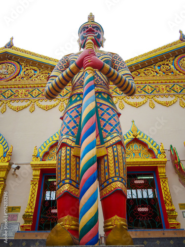 Giant statue at Wat Chaiyamangalaram Penang Malaysia
