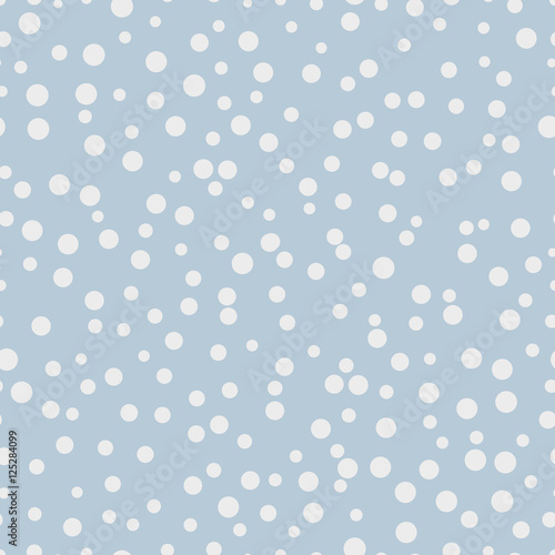 Chaotic dots on a blue background Dots Seamless Pattern Dots Seamless Background White Dots Wallpaper Circles seamless pattern Circles seamless background. White circles of different sizes