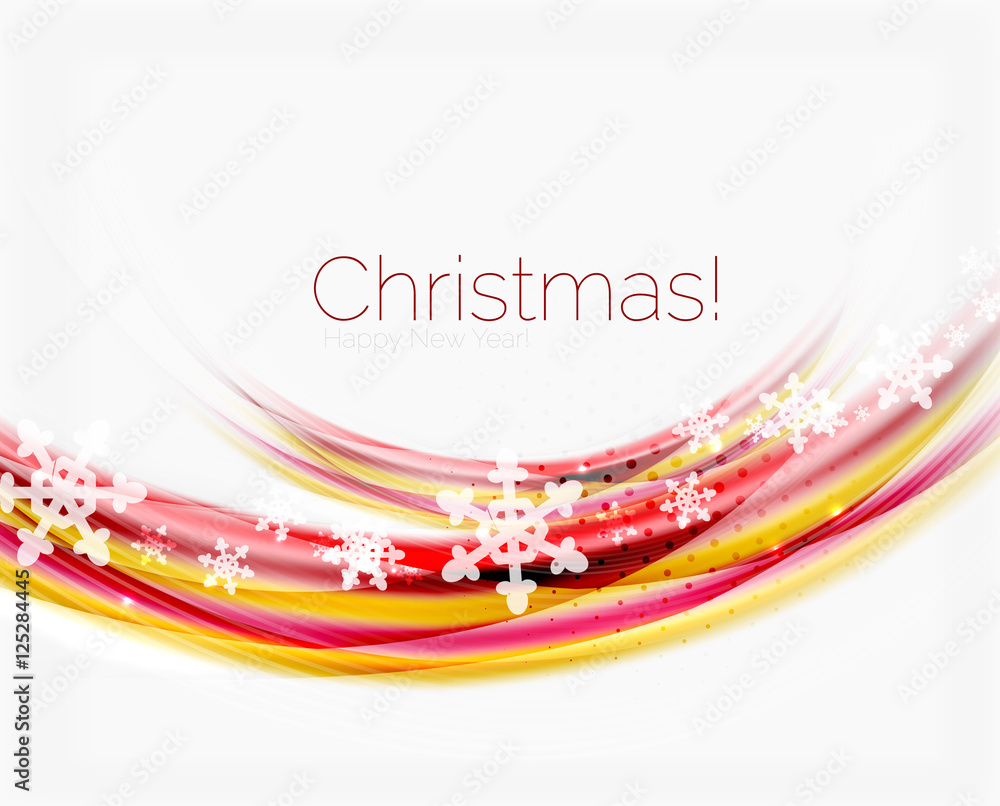 Fototapeta premium Wave with snow background