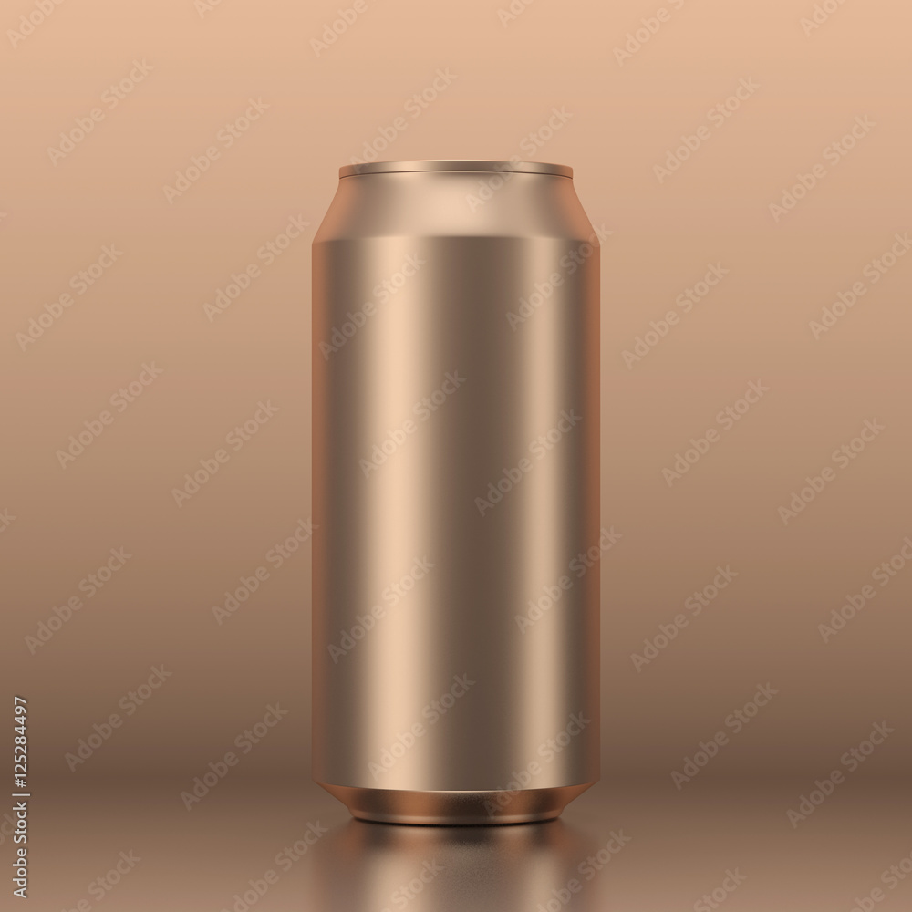 Blank Gold aluminum Can mockup for beer and other drink on gold background. 3d rendering Blank Gold aluminum Can mockup for beer and other drink on gold background. 3d rendering