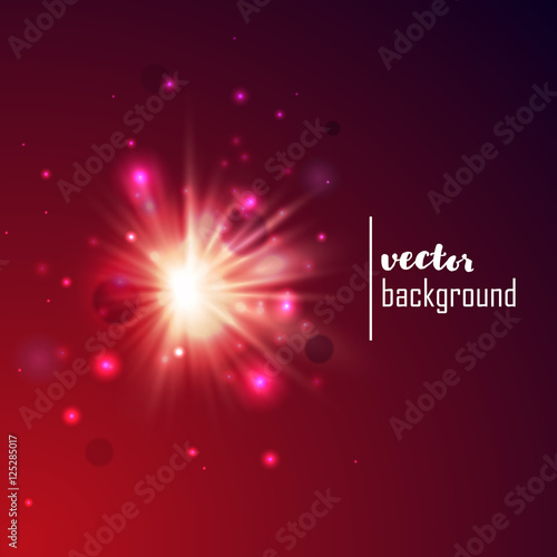 Abstract vector background. Holiday light rays