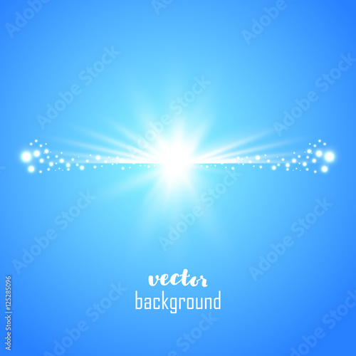 Abstract vector background. Holiday light rays