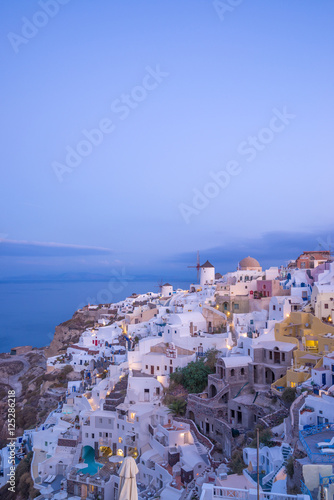 Oia village at sunset, Santorini island