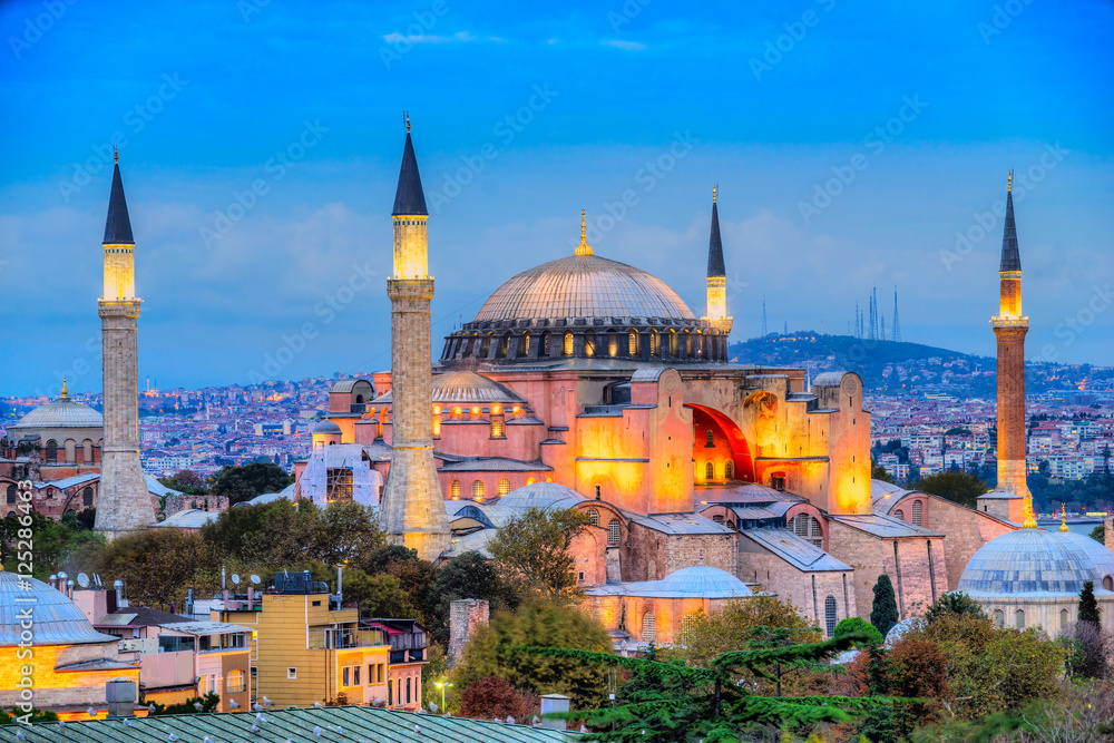 Fototapeta premium Meczet Hagia Sophia, Istambuł, Turcja.