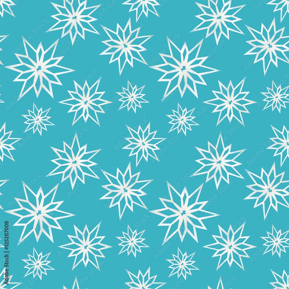 Snowflakes on a blue background winter pattern Winter pattern abstract snowflake Background watercolor snowflakes Snowflakes seamless background watercolor Winter background seamless pattern