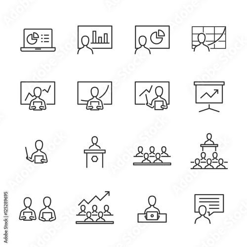 Presentation Vector Icon Set