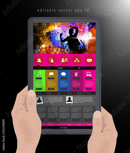 E-Magazine layout design. Vector easy to editable