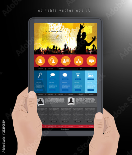 E-Magazine layout design. Vector easy to editable