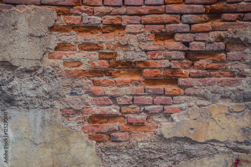 Old vintage wall with bricks