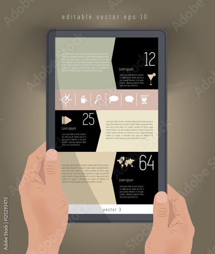 E-Magazine layout design. Vector easy to editable