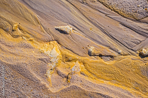 Golden sand dunes on the beach. photo