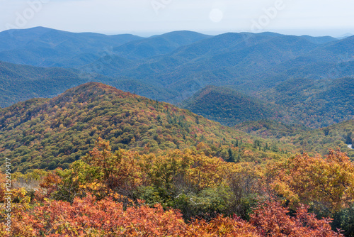 Blue Ridge Mountains in North Georgia Autumn Season