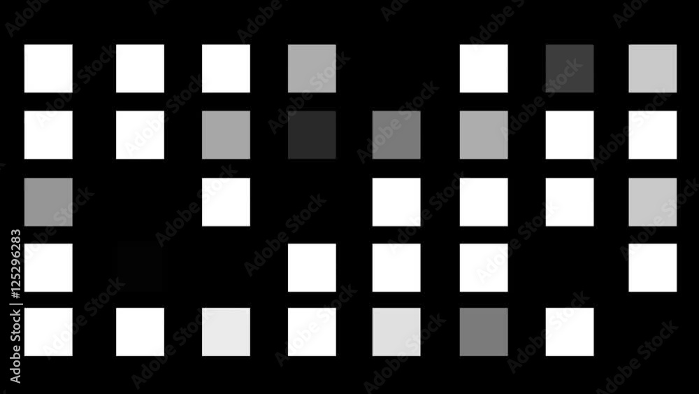 A Flickering Background of a Set of Squares Icons on a Black Screen A Flickering Background of a Set of Squares Icons on a Black Screen