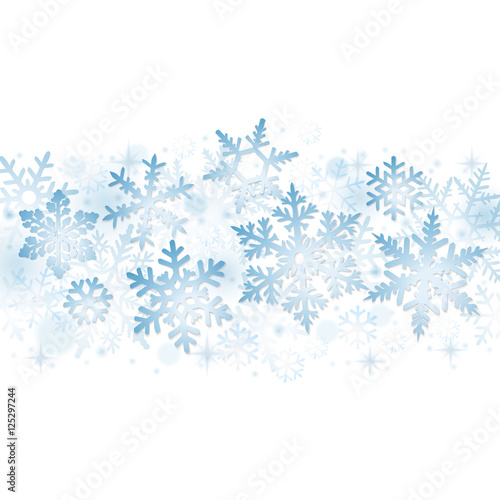 Christmas snowflakes on white background
