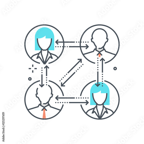 Color line, relationship illustration